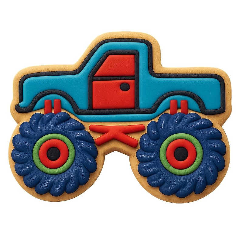 Vintage Monster Truck Cookie Cutter & Stamp - 4x3.1" Fun Kitchen Design gallery