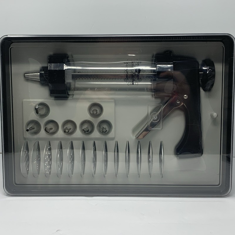 Nicole’s Kitchen Cookie Press & Dessert Cake Decorator with Accessories Piping