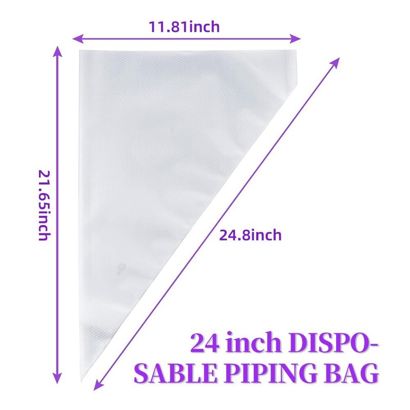 100 Pcs 24 Inch Extra Large Piping Bags Disposable Icing Bags for Cakes Cookies gallery