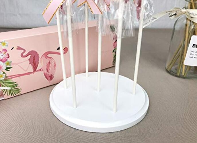 NANGOPOP 2 Pack Cake Pop Stand - 7 Hole Wood Lollipop Holder Display 7hole x2 gallery