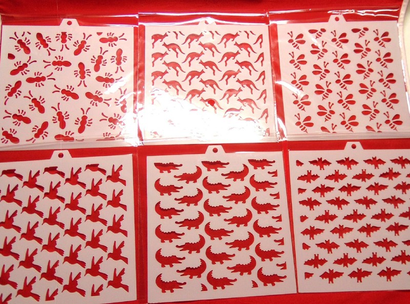 New YUEAON 30 Sheet Set Animal Cookie Stencils Baking Cakes Cupcake Decorating gallery