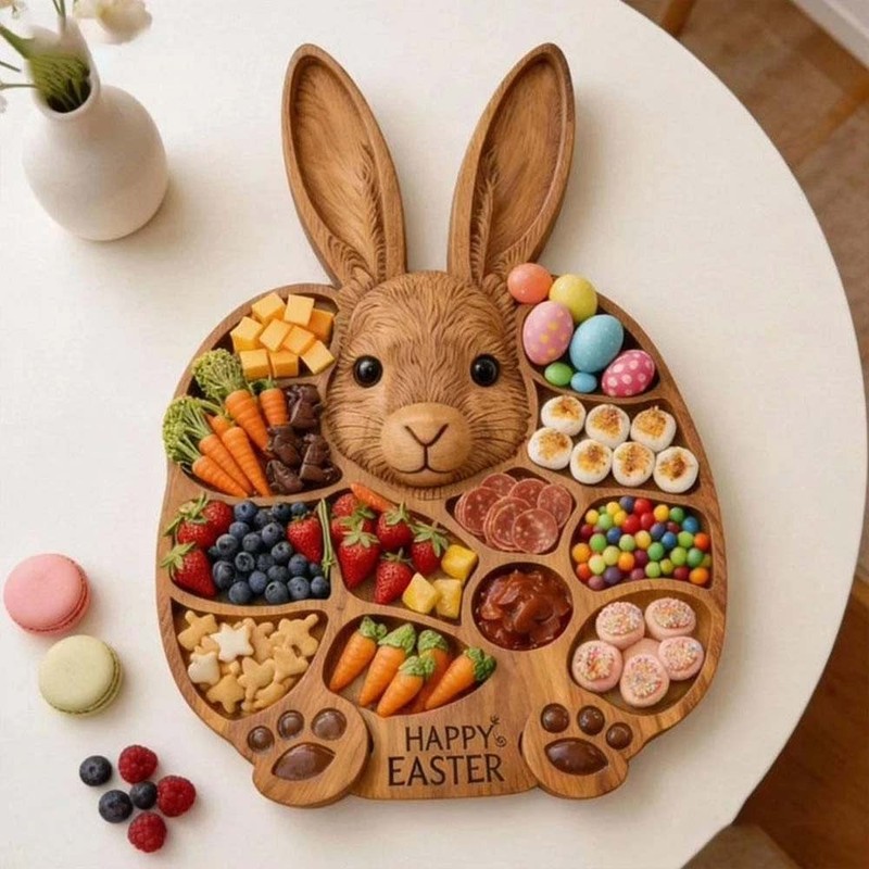 Great Gift Easy To Clean 14" X 14" Wooden Serving Board gallery