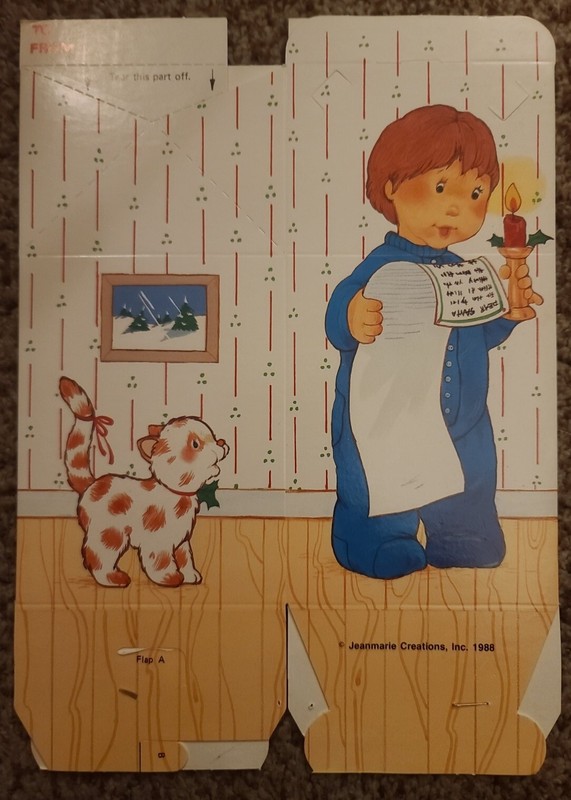 3 Vtg 80s Die Cut Christmas Cardboard Bakery Boxes - Cookies Candy - Jeanmarie gallery