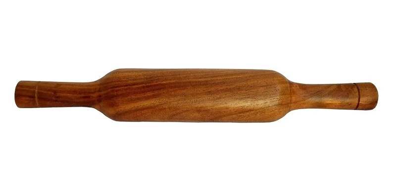 Wooden Belan Handmade Rolling Pin Roti Papad Chapati Maker Roller Kitchen Uses gallery
