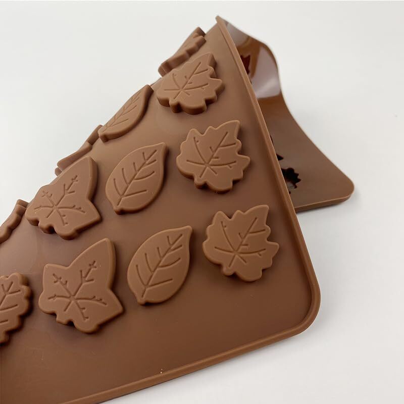 Fall Chocolate Molds 4 Pieces Silicone Pumpkin Candy Mold Maple Leaf Shaped F... gallery