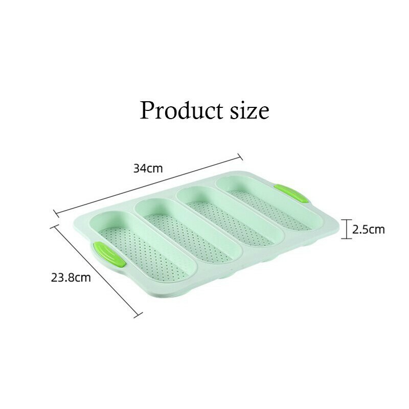 Food Grade Silicone 4Grid French Bread Mold Nonstick Bakeware Heat Resist X 2 gallery