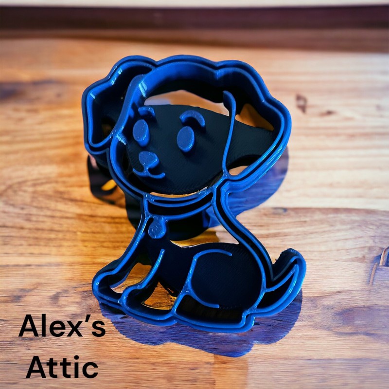 3d Printed dog breed shaped cookie cutters