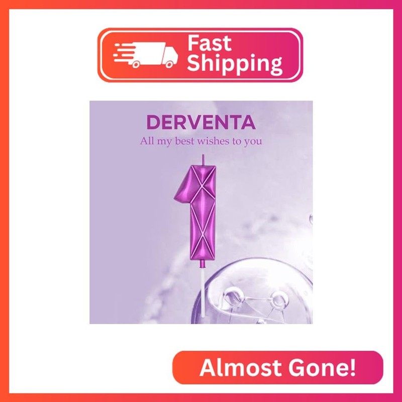 DERVENTA Large Birthday Candle Number 3D Bubble Style 3.7 inch Party Celebration gallery