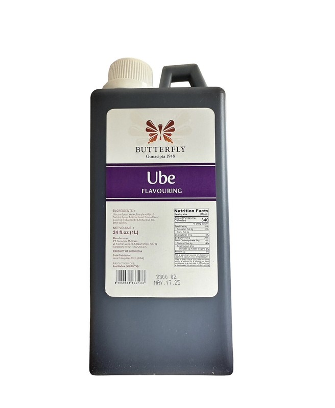 UBE Purple Yam extract flavoring 1 Liter 34 oz Butterfly Baking 🇺🇸 Seller
