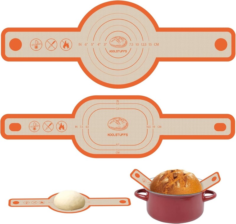 Silicone Bread Sling Oval and Round, 2 PCS Orange
