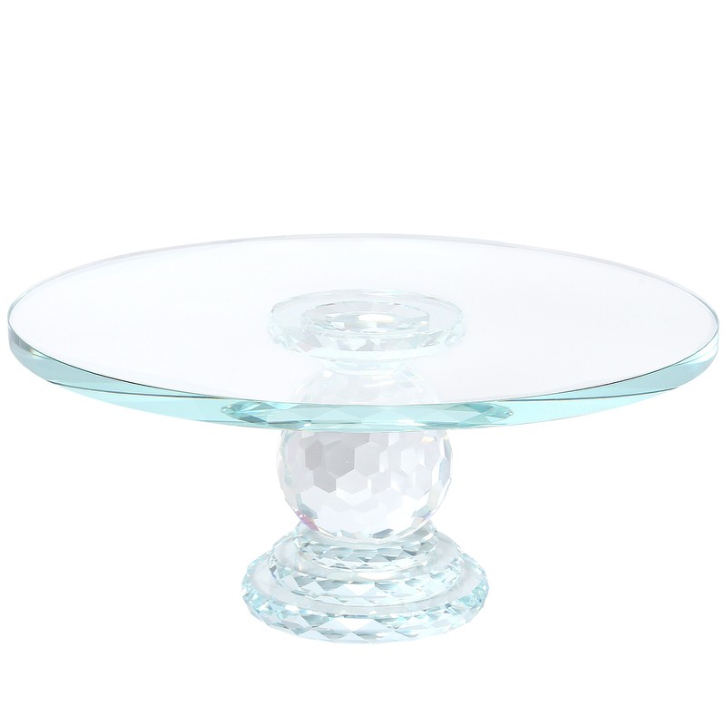 11″ Crystal Glass Cake Stand Table Party Birthday Wedding Cake Display Holder