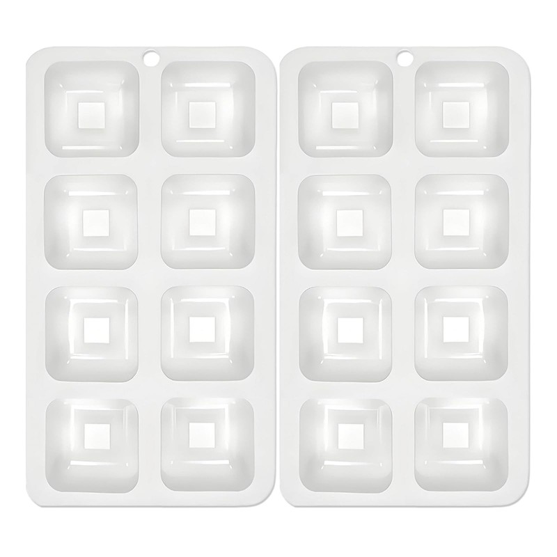 Chocolate Square Silicone Molds for Baking, Savarin Pan Mousse Cupcake 2 Pack... gallery