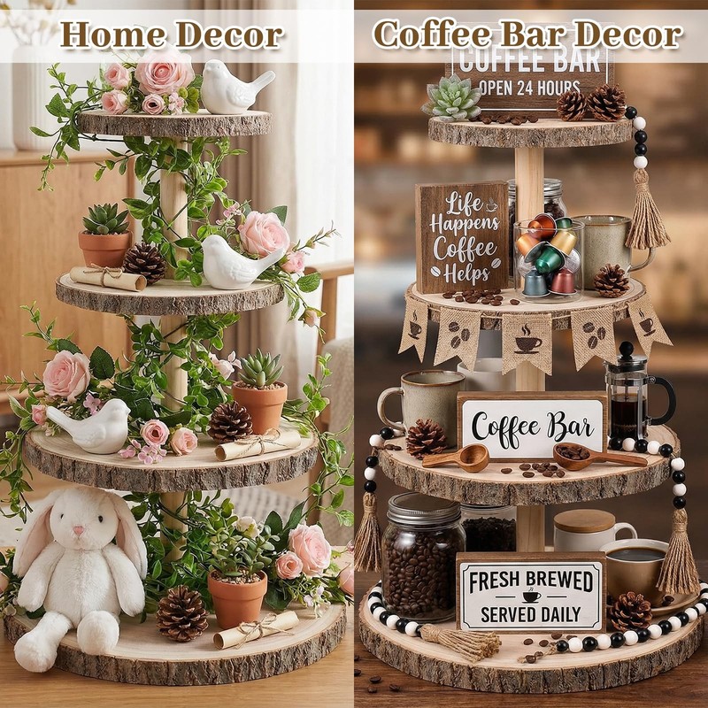 4-Tier Cupcake Stand - Rustic Tiered Dessert Display for Weddings & Parties gallery