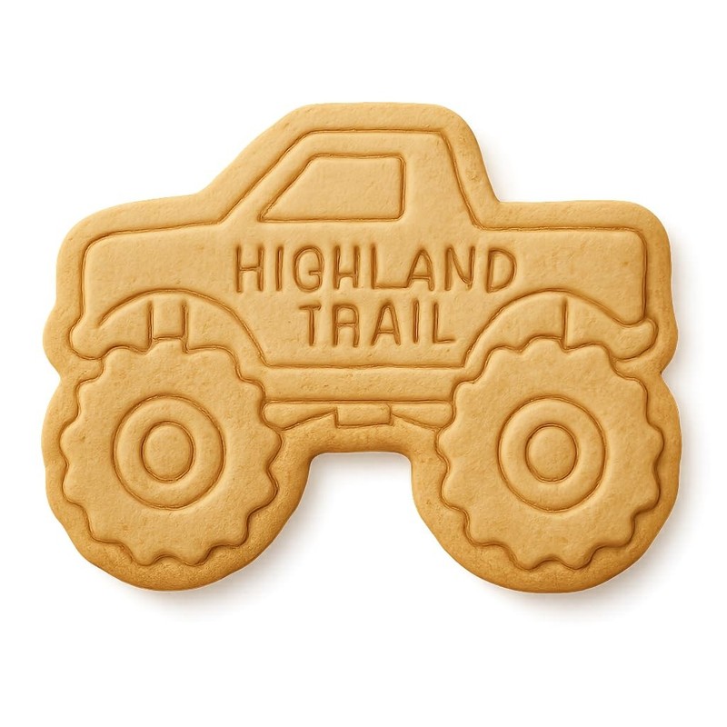 Highland Trail Monster Truck Cookie Cutter & Stamp, Fondant & Clay - 4x3.4 gallery
