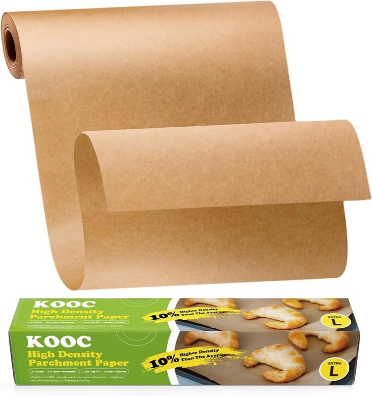Premium 100-Feet Parchment Paper Roll – 12-Inch Width, Non-Sti,