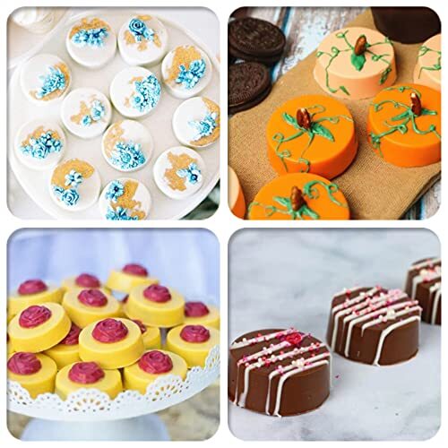 2Pack 12-Cavity Silicone Oreo Round Molds Cylinder Candy Chocolate Pudding Molds gallery