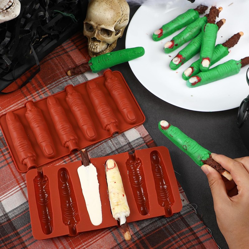 Webake The Original Halloween Witch Finger Chocolate Standard, Birck-Red gallery