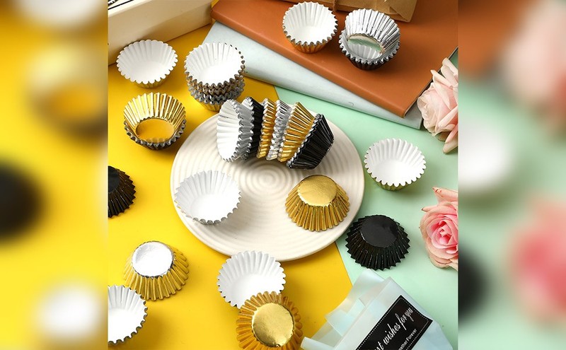 400pcs Graduation Mini Foil Cupcake Liners Golden Silver Black Cupcake Baking gallery