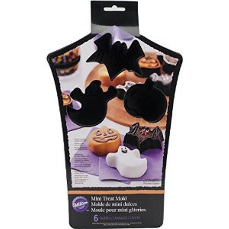Wilton Silicone Haunted House Treat Mold Halloween 6 Cavity Ghost Pumpkin Bat