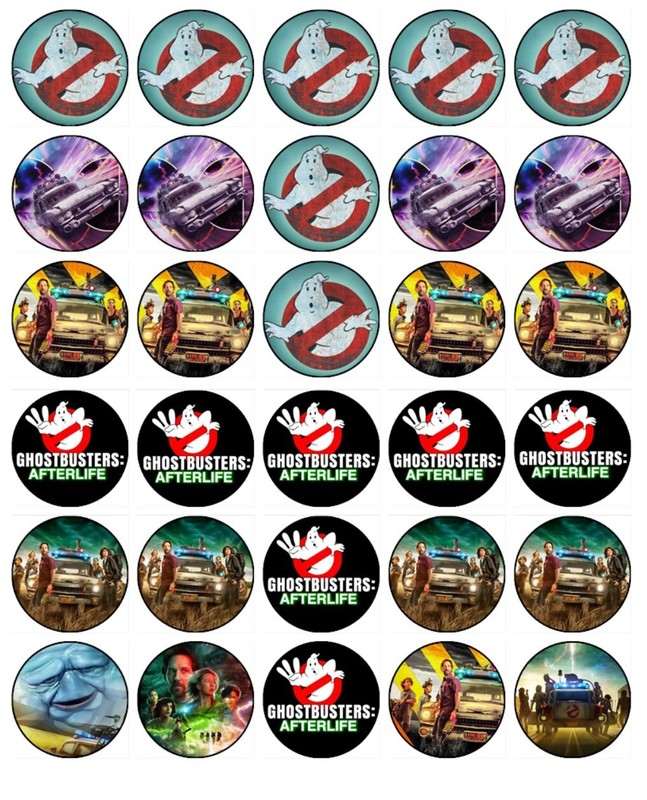 Ghostbuster Cake Toppers - Edible Wafer Birthday Cake & Cupcake Decorations gallery