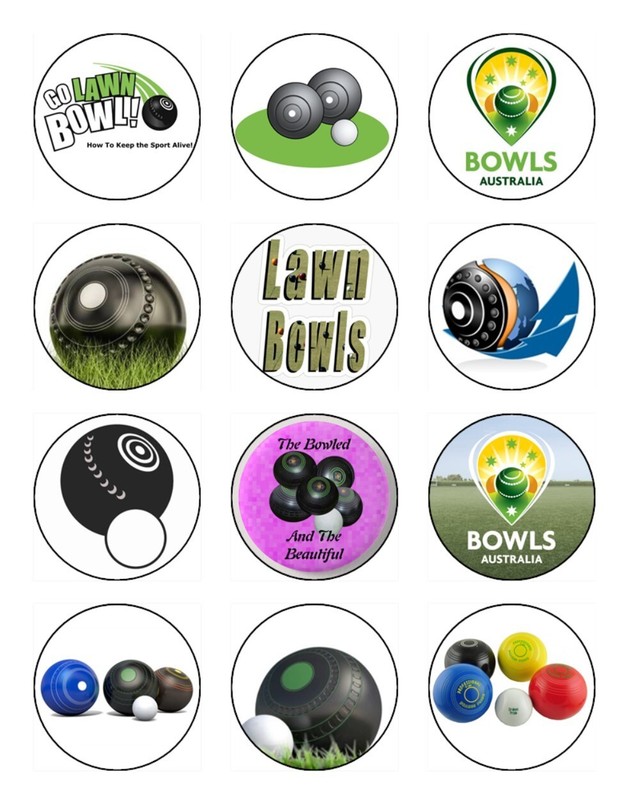 Lawn Bowls Edible Cake Toppers Wafer Cake & Cupcake Decoration (3 Sizes) gallery