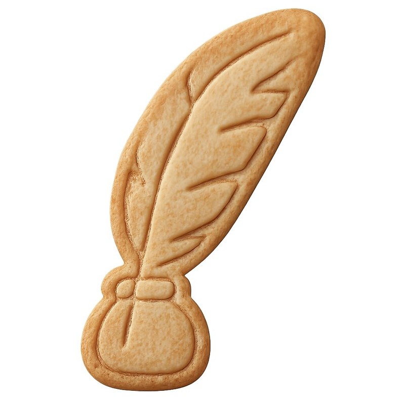 Classic Ink Quill Cookie Cutter & Stamp, Fondant & Clay – 1.7×4