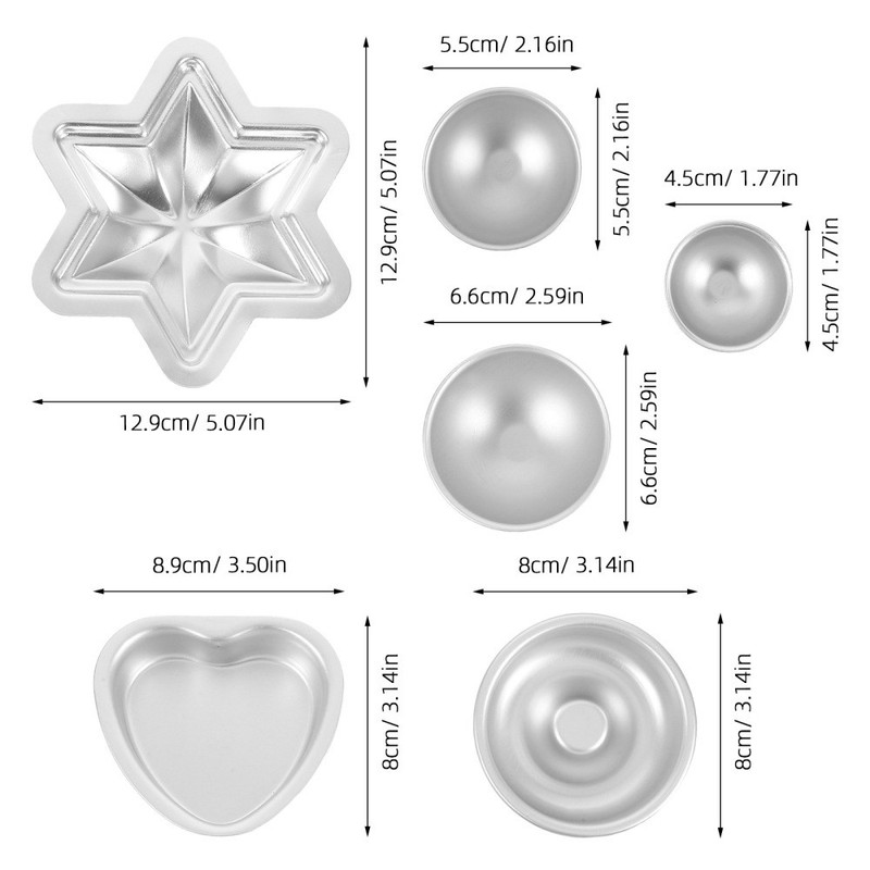 12pcs Aluminum Hemisphere Cake Mold Baking Pan for Craft Soap Making gallery
