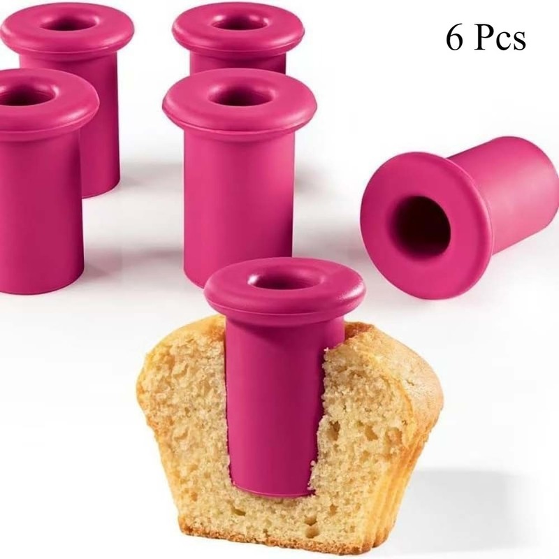 Durable Versatile Practical High-Quality 8Pcs Silicone Cupcake Filling Hole Plug