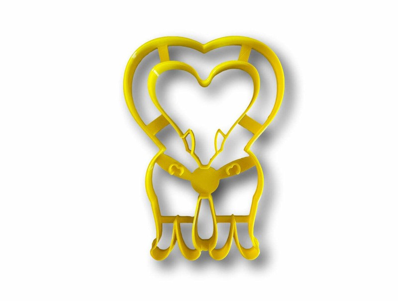 Double Heart Cat Butt Cookie Cutter