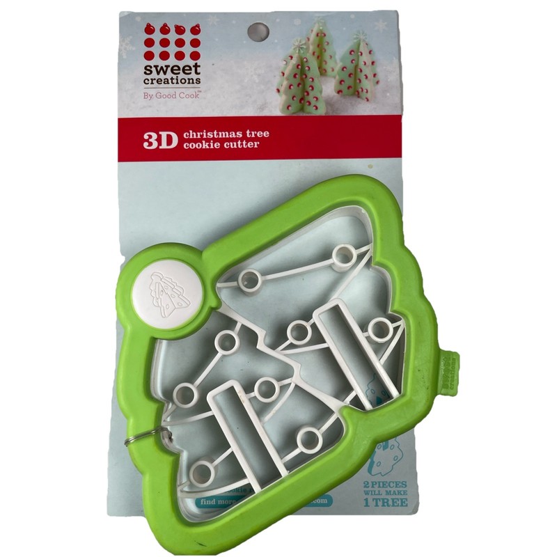 Good Cook Sweet Creations 3D Christmas Tree Cookie Cutter 6″x5″ 2 Pcs Make Tree