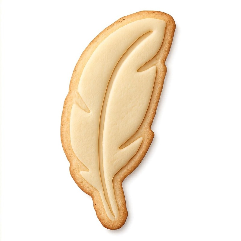 Faithful Feather Cookie Cutter - 4x1.5" Premium Kitchen Baking Tool Design gallery