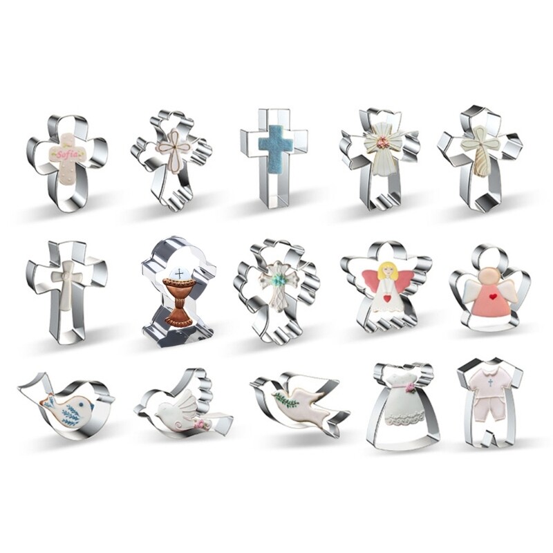 15 Pieces for Cross Cookie Cutter Set Fancy for Cross Shapes Stainless Steel Coo gallery