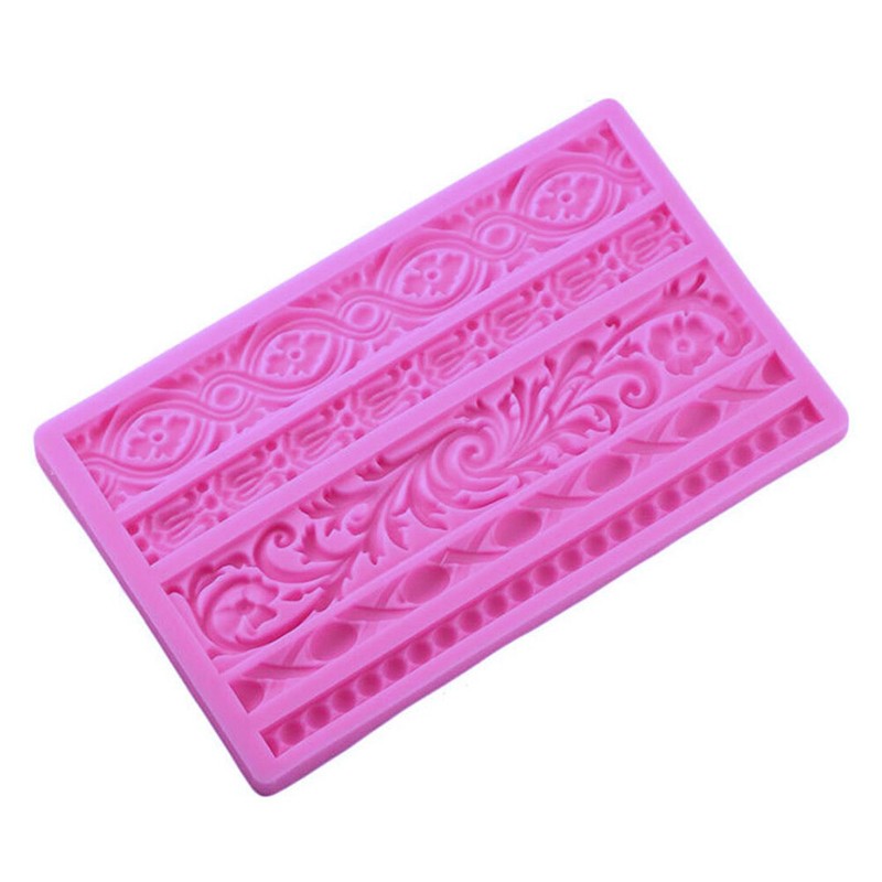 New DIY Baroque Scroll Relief Cake Border Silicone Molds European Frame Cake Ne gallery