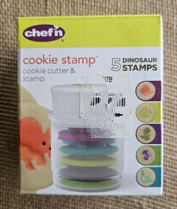 Chef N Cookie Cutter And Stamp Set Of 5 Dinosaur Shapes