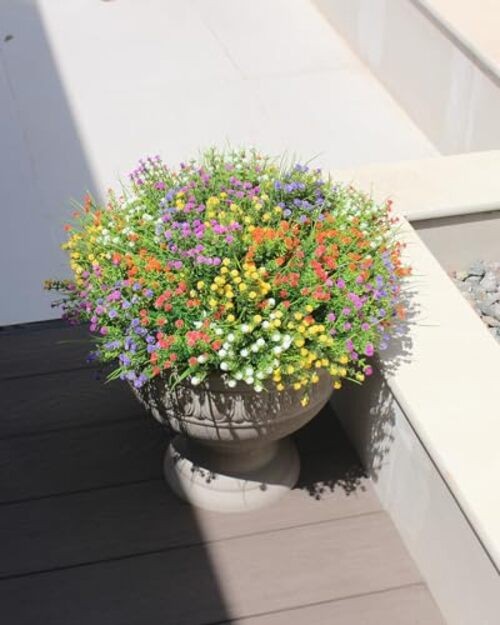 Faux Artificial Plants Outdoor Flowers Fake Babys Breath 18 pcs Mix Colors gallery