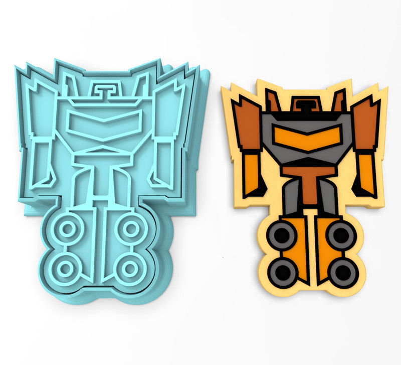 Robot Warrior Cookie Cutter & Stamp #1 | Birthday Boy
