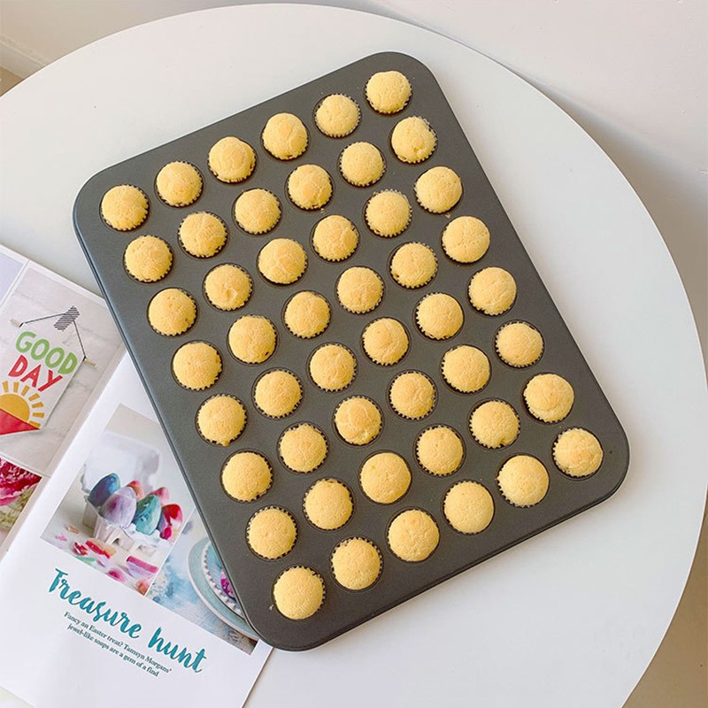 48 Holes Mini Round Muffin Cake Pan Cupcake Mold Non Stick Baking Dishes gallery