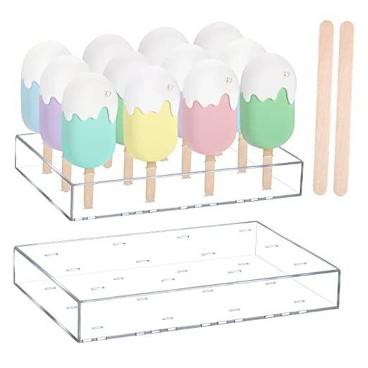 2 Pcs Cakesicle Stand Display Acrylic Cake Pop Stand Reusable Cake Pop Holder