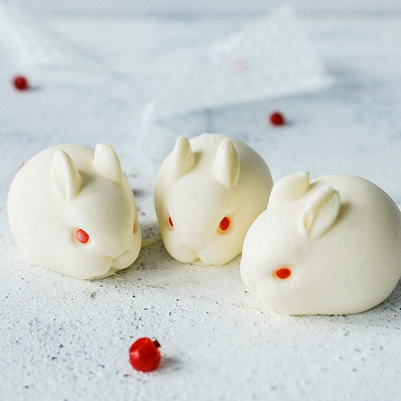 2Pcs 3D Rabbit Pig Silicone Mousse Cake Mold Bunny Piggy Baking Tray Dessert Mol gallery