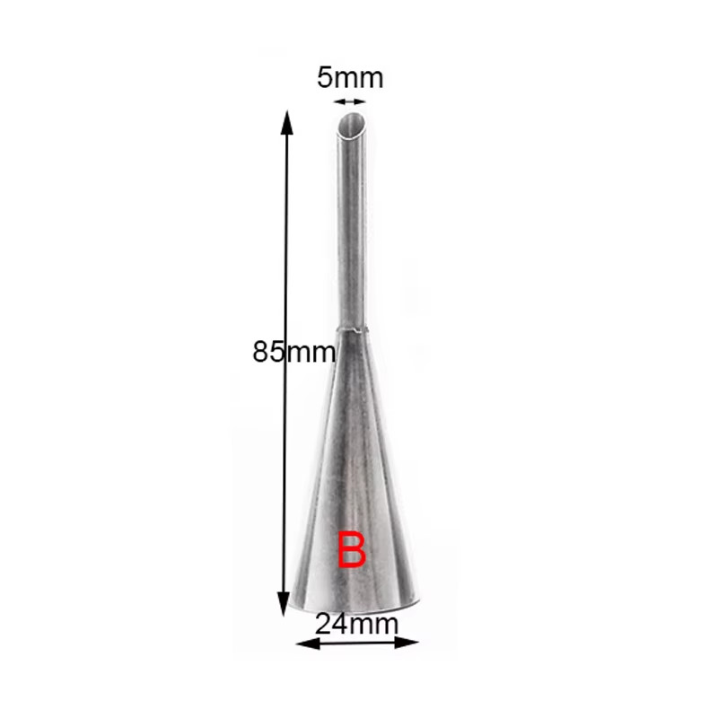 1/4Pcs Stainless Steel Puff Cream Nozzles Cake Icing Piping Tip DIY Donut Pastry