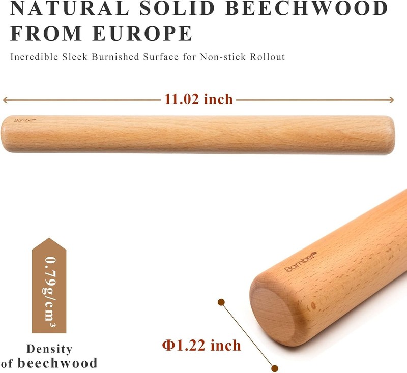 Mini Wood Rolling Pin Baking Small Wooden Rolling Dowel Stick Dough Roller Kids gallery