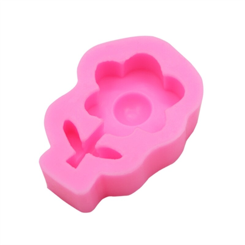 Tulips Little Flower Shape Baking Manual Mold Grade Silicone Fondant Mould gallery