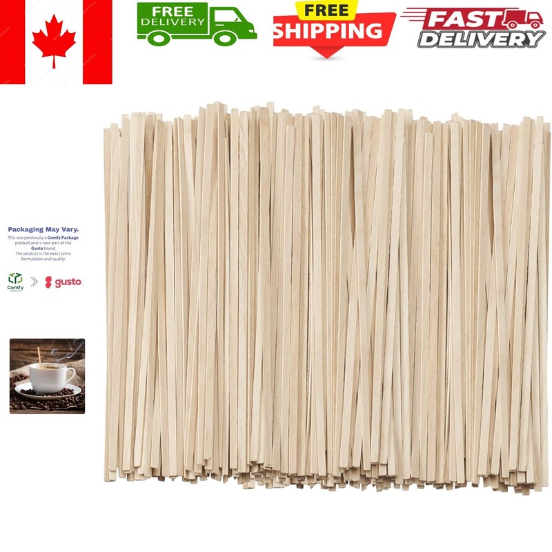 High-Quality 1000-Count Birch Wood Stir Sticks – Perfect for Lattes and Teas