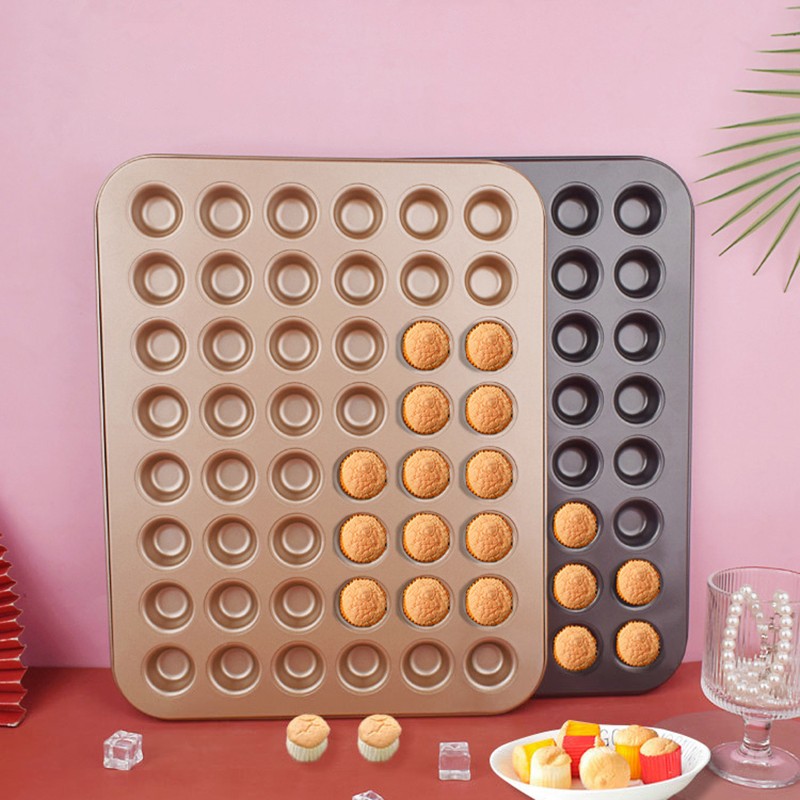 48 Holes Mini Round Muffin Cake Pan Cupcake Mold Non Stick Baking Dishes gallery