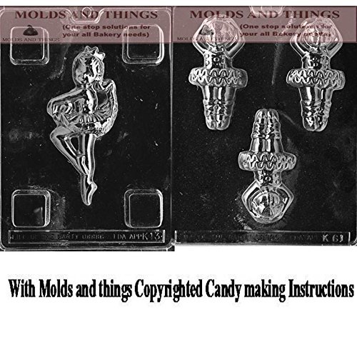 Ballerina Ballet Dancer Chocolate Candy Mold Cake Pastry Fondant Decoration