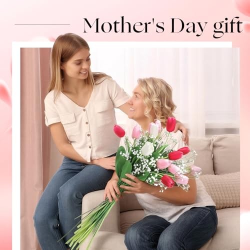 30pcs 24 Inch Valentine's Day Artificial Flowers Deep Pink, Light Pink,white gallery