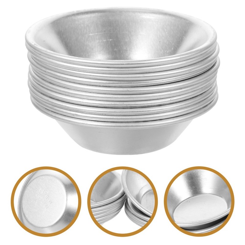 10PCS Chinese Egg Tart Dish Biscuit Canned Pudding Egg Tart Tray Egg Tart Pan