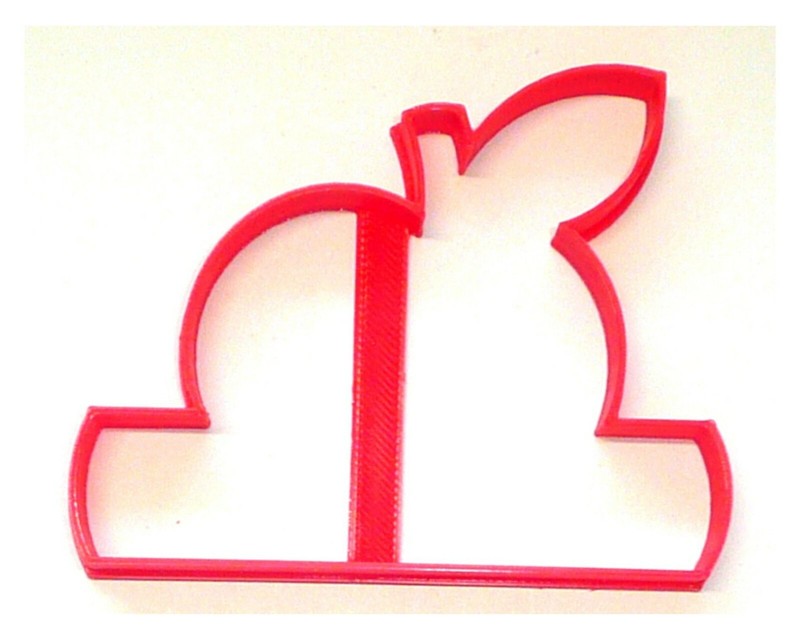 APPLE WITH BLANK BANNER NAME SPACE OUTLINE FALL SCHOOL COOKIE CUTTER USA PR3815