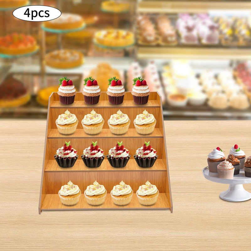 4 Pcs Retail Display Rack, 4 Tier Display Rack, Tabletop Display Stand gallery