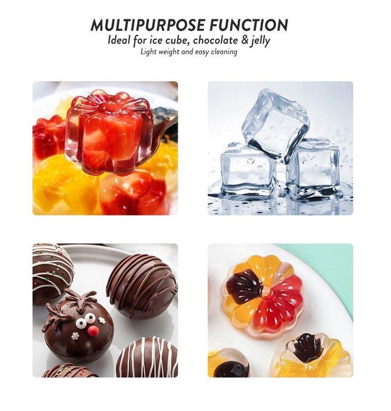 8 Various Plants Shape Pattern JELLY Plastic Mold BPA Free 2 pcs Free Shipping gallery